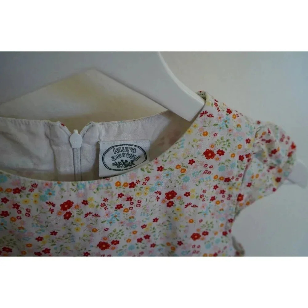 Girls LAURA ASHLEY short sleeve floral dress Size 6X - Picture 3 of 8